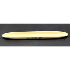 SHONFELDS Vintage Olive Boat Cream with Black Leaf Accent on Sides 16.5"x2"